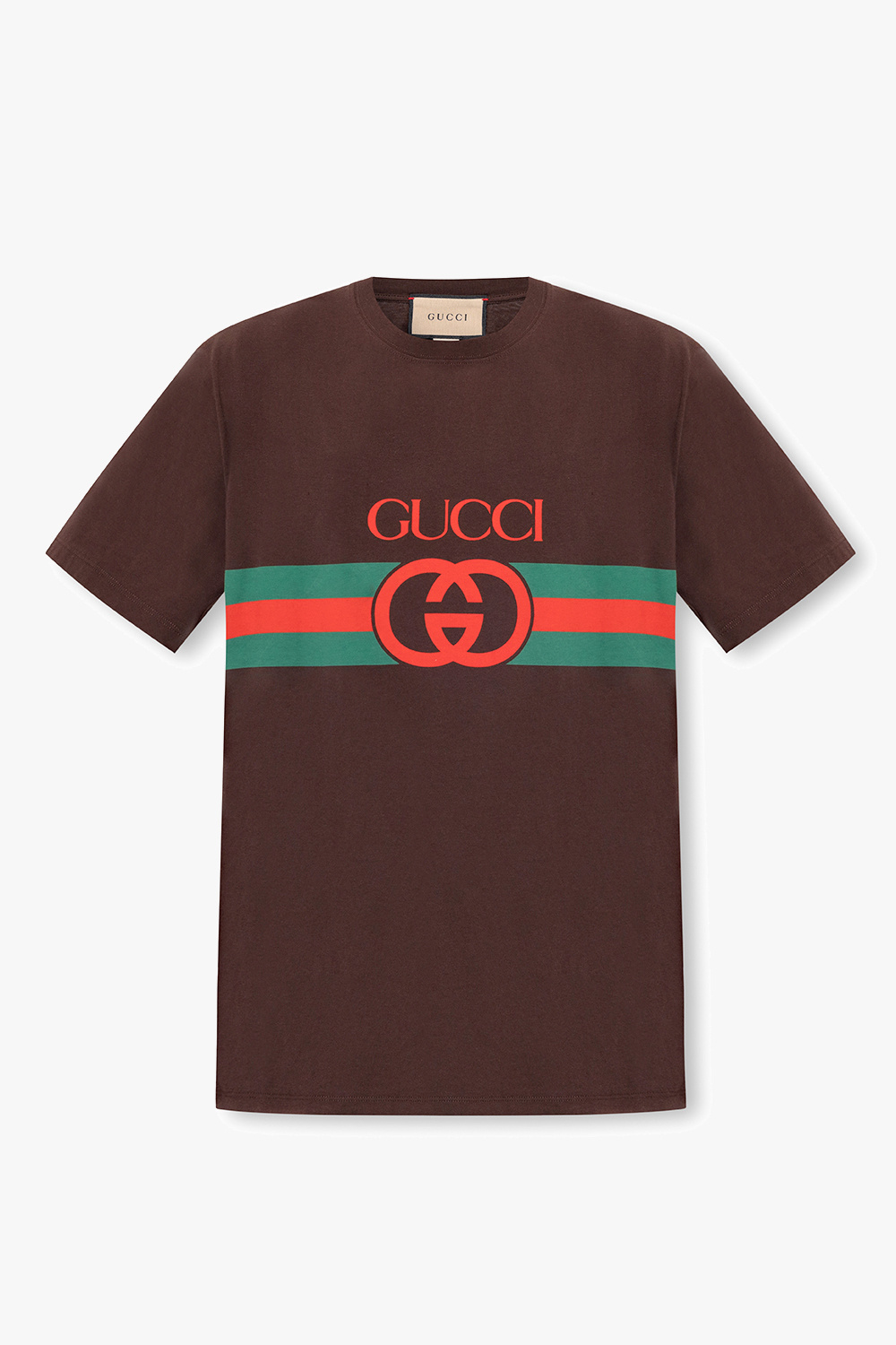 Gucci shirt brown deals